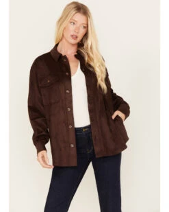 Cleo + Wolf Women's Faux Suede Shacket