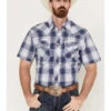 Wrangler Men's Plaid Print Short Sleeve Snap Western Shirt -Cowboy Wear Shop 2000380787 400 P1