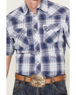 Wrangler Men's Plaid Print Short Sleeve Snap Western Shirt 8 Wrangler Men's Plaid Print Short Sleeve Snap Western Shirt -Cowboy Wear Shop 2000380787 400 P3