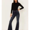 Shyanne Women's Dark Wash High Rise Eden Stretch Flare Jeans 2 Shyanne Women's Dark Wash High Rise Eden Stretch Flare Jeans -Cowboy Wear Shop 2000381364 416 P1