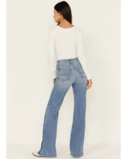 Idyllwind Women's Burch Light Wash High Risin Snap Trouser Jeans 8 Idyllwind Women's Burch Light Wash High Risin Snap Trouser Jeans -Cowboy Wear Shop 2000381432 413 P3