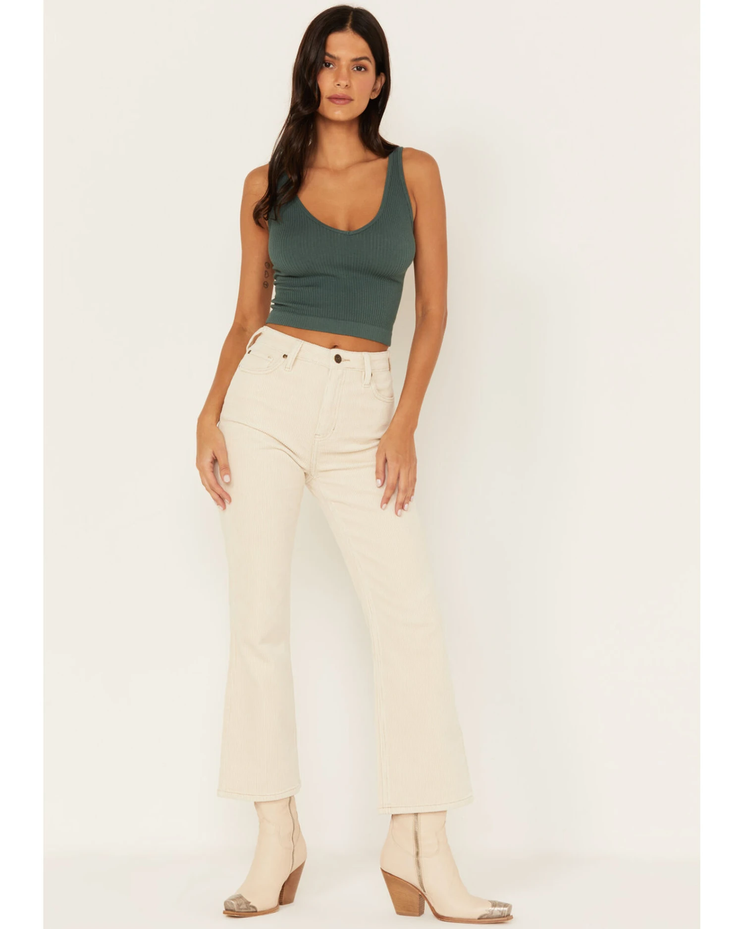 Cleo + Wolf Women's Mid Rise Flare Corduroy Pants 3 Cleo + Wolf Women's Mid Rise Flare Corduroy Pants