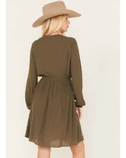 Jolt Women's Floral Embroidered Long Sleeve Dress -Cowboy Wear Shop 2000381568 341 P4