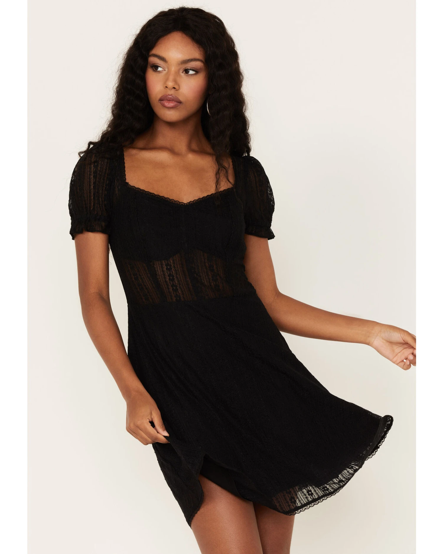 Beyond The Radar Women's Cap Sleeve Lace Dress 3 Beyond The Radar Women's Cap Sleeve Lace Dress