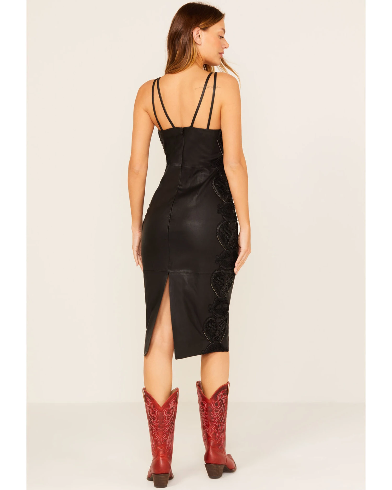 Wonderwest Women's Studded Leather Dress 7 Wonderwest Women's Studded Leather Dress - Image 5