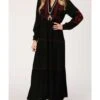 Roper Women's Long Sleeve Peasant Embroidered Tier Dress