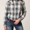 Roper Women's Plaid Print Long Sleeve Snap Western Shirt -Cowboy Wear Shop 2000382555 915 P1