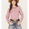 Cinch Women's Geo Print Long Sleeve Western Snap Shirt -Cowboy Wear Shop 2000382741 650 P1