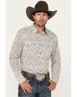 Moonshine Spirit Men's Goleta Paisley Print Long Sleeve Snap Western Shirt