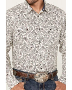 Moonshine Spirit Men's Goleta Paisley Print Long Sleeve Snap Western Shirt -Cowboy Wear Shop 2000382815 103 P3