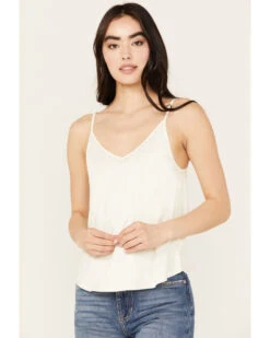 Shyanne Women's Crochet Lace Faux Suede Cami Top