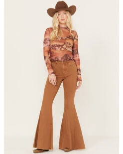 Shyanne Women's High Rise Super Flare Stretch Jeans