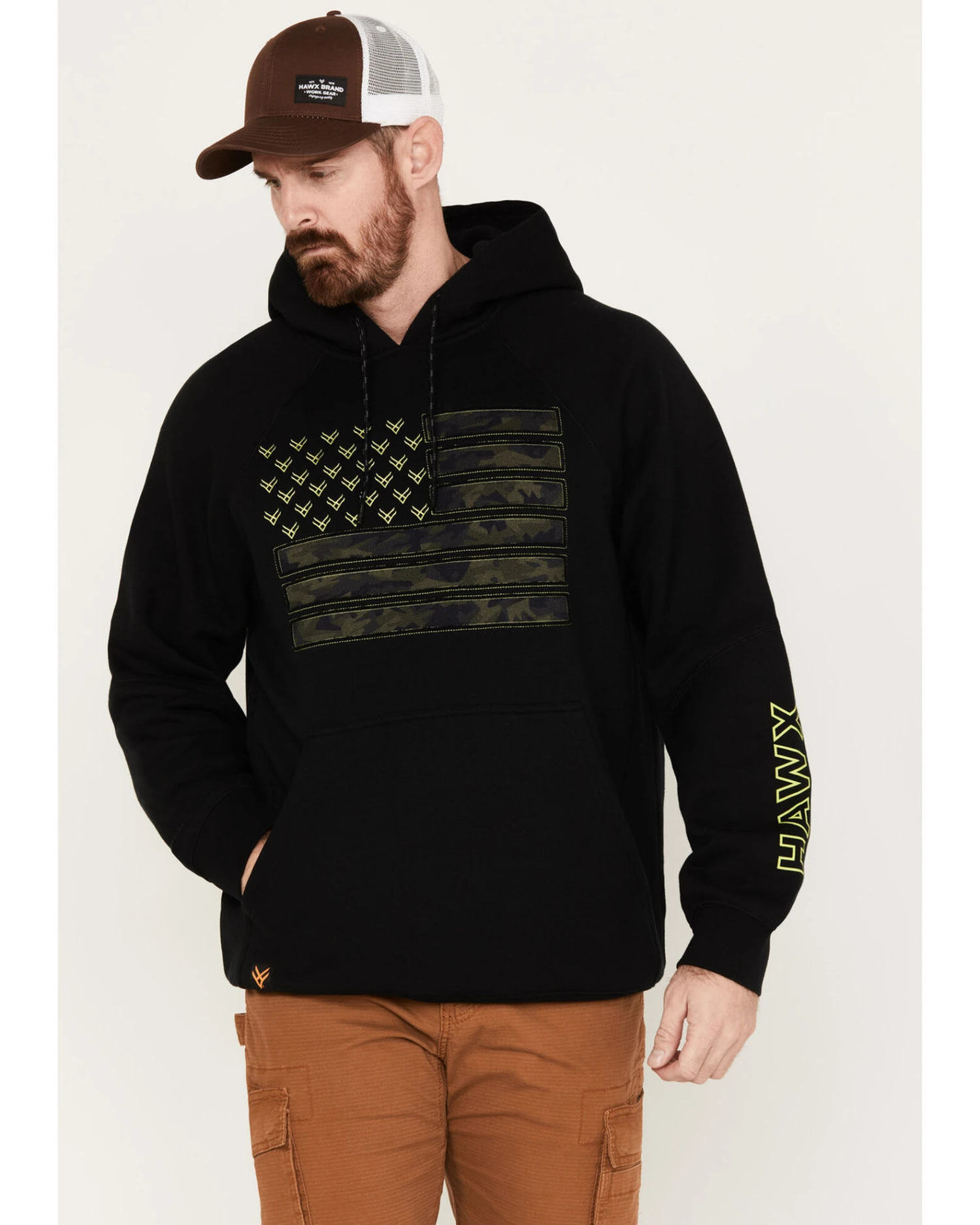 Hawx Men's Camo Flag Graphic Fleece Hooded Sweatshirt 3 Hawx Men's Camo Flag Graphic Fleece Hooded Sweatshirt