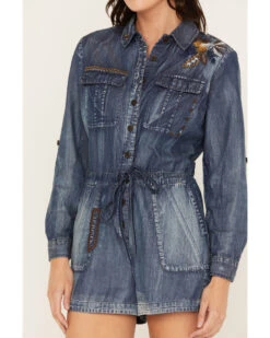 Cleo + Wolf Women's Denim Romper 9 Cleo + Wolf Women's Denim Romper -Cowboy Wear Shop 2000382962 400 P4