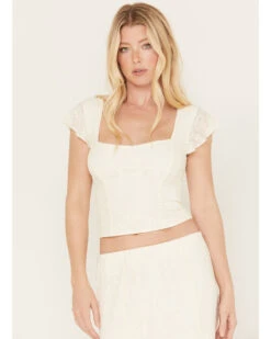 Idyllwind Women's Montana Western Lady Lace Cropped Shirt