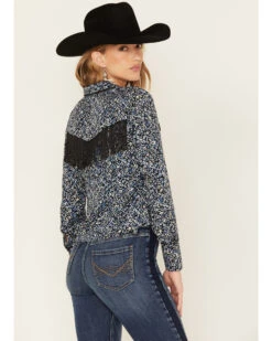 Idyllwind Women's Brooks Print Fringe Long Sleeve Button Down Shirt -Cowboy Wear Shop 2000382996 410 P4