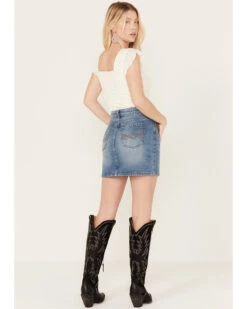 Idyllwind Women's Baryywood High Rise Denim Rhinestone Skirt -Cowboy Wear Shop 2000383309 414 P3