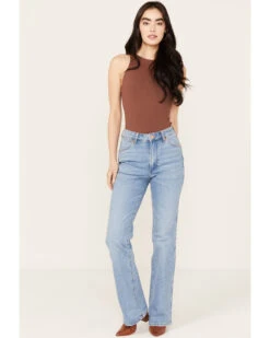 Wrangler Women's Light Wash High Rise Westward Zelda Bootcut Denim Jeans -Cowboy Wear Shop 2000383467 400 P3