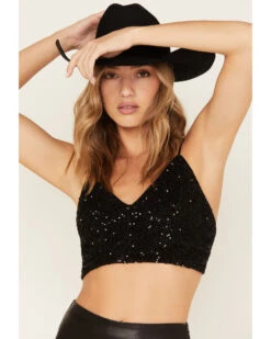 Sadie & Sage Women's La Vie Sequin Cami Crop Top -Cowboy Wear Shop 2000383469 001 P3