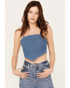 Wrangler Women's Dark Wash Denim Kassidy Bandana Top