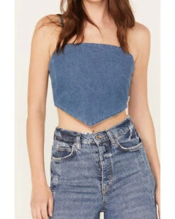 Wrangler Women's Dark Wash Denim Kassidy Bandana Top -Cowboy Wear Shop 2000383495 400 P3