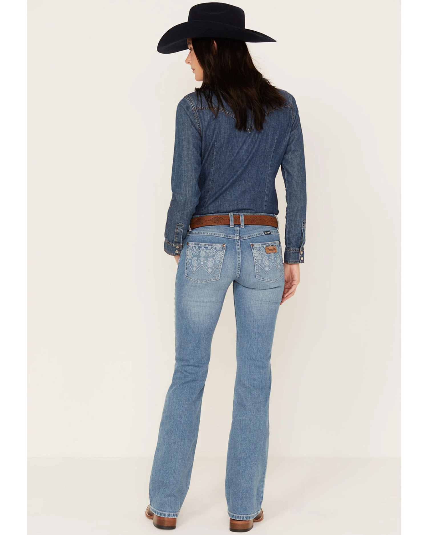 Wrangler Retro Women's Mid Rise Medium Wash Paige Bootcut Jeans 3 Wrangler Retro Women's Mid Rise Medium Wash Paige Bootcut Jeans