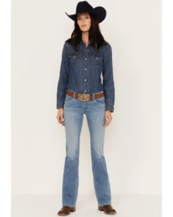 Wrangler Retro Women's Mid Rise Medium Wash Paige Bootcut Jeans 8 Wrangler Retro Women's Mid Rise Medium Wash Paige Bootcut Jeans -Cowboy Wear Shop 2000384111 414 P3