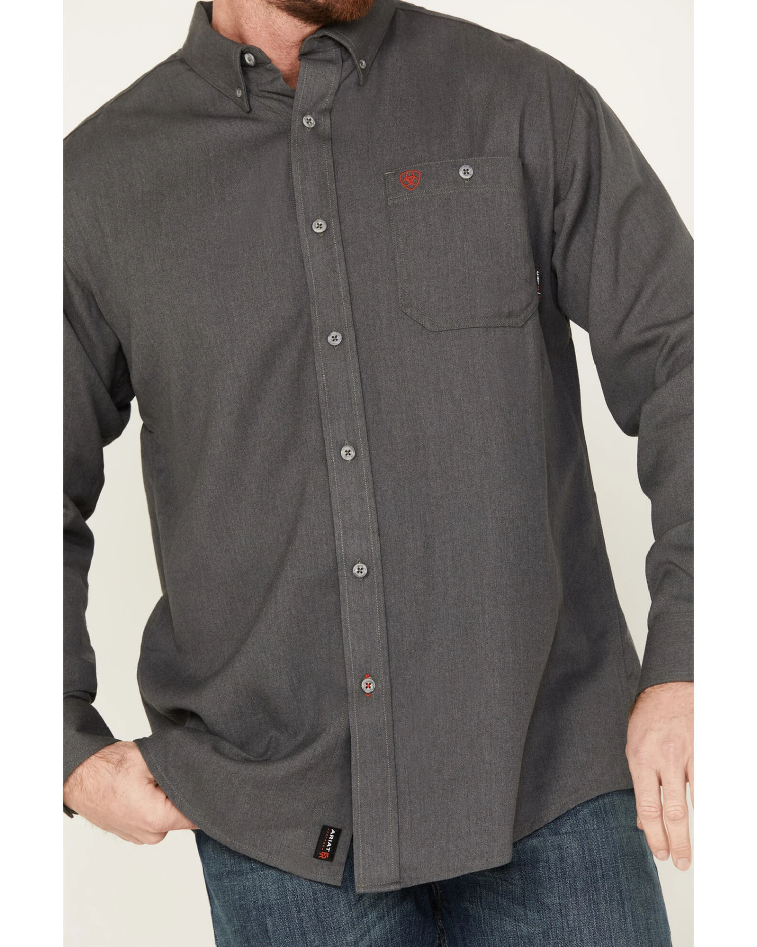 Ariat Men's FR Air Inherent Solid Long Sleeve Button Down Work Shirt 5 Ariat Men's FR Air Inherent Solid Long Sleeve Button Down Work Shirt - Image 3