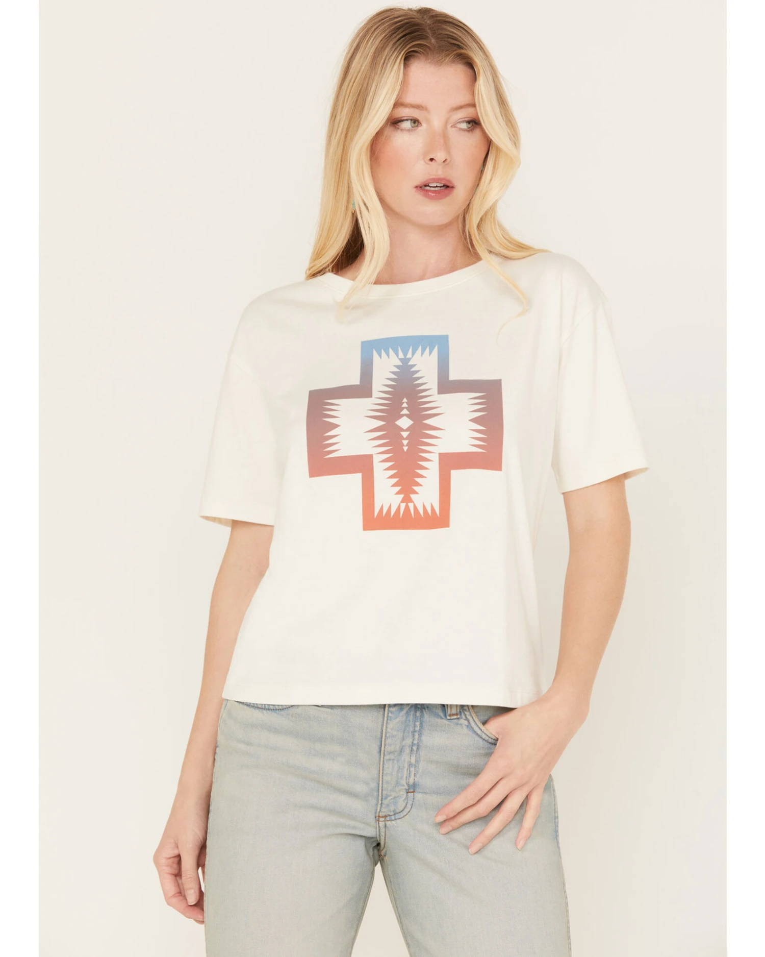 Pendleton Women's Cropped Deschutes Short Sleeve Graphic Tee 3 Pendleton Women's Cropped Deschutes Short Sleeve Graphic Tee
