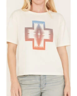 Pendleton Women's Cropped Deschutes Short Sleeve Graphic Tee 8 Pendleton Women's Cropped Deschutes Short Sleeve Graphic Tee -Cowboy Wear Shop 2000384822 110 P3
