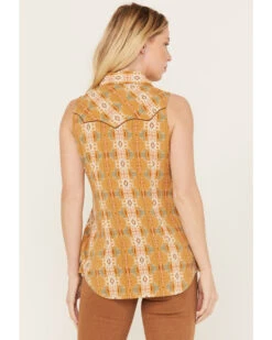 Rock & Roll Denim Women's Southwestern Print Sleeveless Snap Tank -Cowboy Wear Shop 2000384992 702 P4
