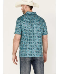 Panhandle Men's Southwestern Short Sleeve Pearl Snap Polo 9 Panhandle Men's Southwestern Short Sleeve Pearl Snap Polo -Cowboy Wear Shop 2000385216 440 P4