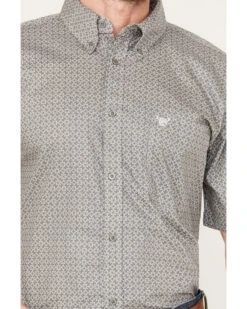 Cowboy Hardware Men's Circle Star Print Short Sleeve Button Down Shirt 8 Cowboy Hardware Men's Circle Star Print Short Sleeve Button Down Shirt -Cowboy Wear Shop 2000385262 022 P3