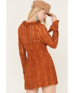 Free People Women's Shayla Lace Mini Dress -Cowboy Wear Shop 2000385492 800 P4