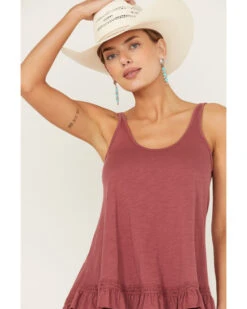 Angie Women's Ruffle Hem Tank Top -Cowboy Wear Shop 2000385621 662 P3