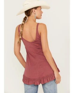 Angie Women's Ruffle Hem Tank Top -Cowboy Wear Shop 2000385621 662 P4