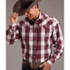 Stetson Men's Plaid Long Sleeve Western Pearl Snap Shirt -Cowboy Wear Shop 2000385698 646 P1