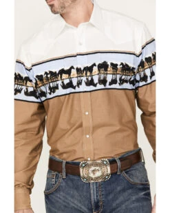 Roper Men's Vintage Border Long Sleeve Western Snap Shirt -Cowboy Wear Shop 2000385759 200 P3