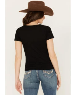 RANK 45 Women's Burnout Henley Tee -Cowboy Wear Shop 2000386477 001 P4