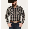 Ely Walker Men's Plaid Print Long Sleeve Western Snap Shirt - Tall 2 Ely Walker Men's Plaid Print Long Sleeve Western Snap Shirt - Tall -Cowboy Wear Shop 2000386631 001 P1