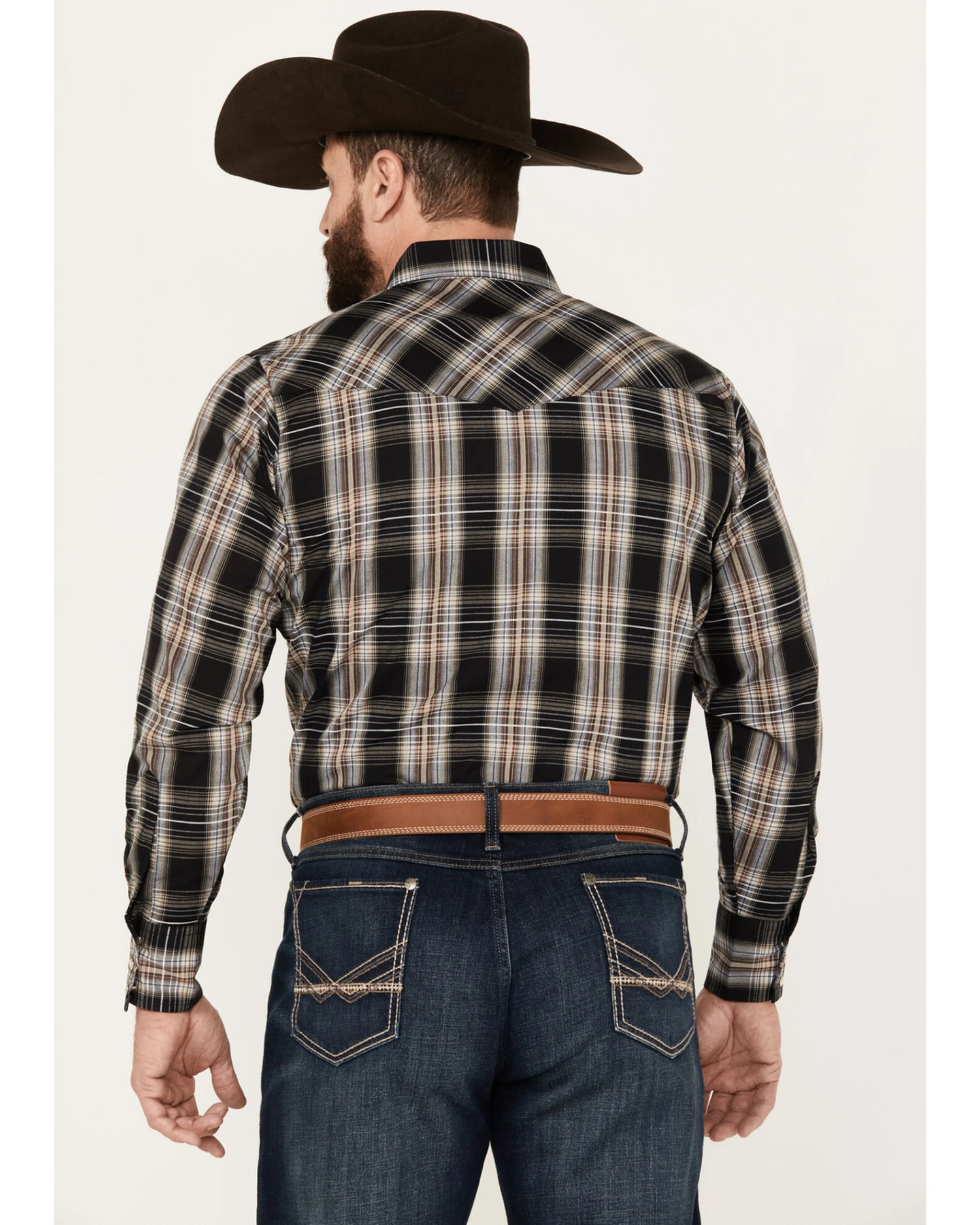 Ely Walker Men's Plaid Print Long Sleeve Western Snap Shirt - Tall 6 Ely Walker Men's Plaid Print Long Sleeve Western Snap Shirt - Tall - Image 4