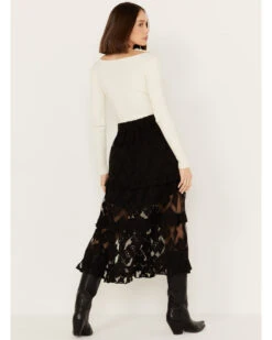 Shyanne Women's Diamond Embroidered Mesh Skirt -Cowboy Wear Shop 2000386670 001 P4