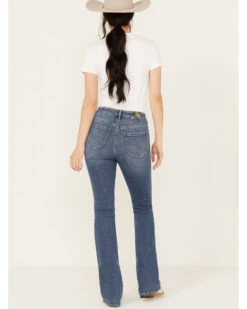 Cleo + Wolf Women's Juniper Medium Wash High Rise Slim Bootcut Jeans -Cowboy Wear Shop 2000386826 415 P3