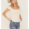 Wild Moss Women's Crochet Ribbed Knit Top -Cowboy Wear Shop 2000387121 103 P1