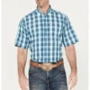 Ariat Men's Enzo Plaid Print Short Sleeve Button Down Western Shirt - Big