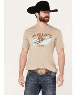 Ariat Men's Surf And Turf Aloha Short Sleeve Fitted Graphic T-Shirt