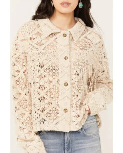 Miss Me Women's Crochet Shacket -Cowboy Wear Shop 2000387324 250 P3