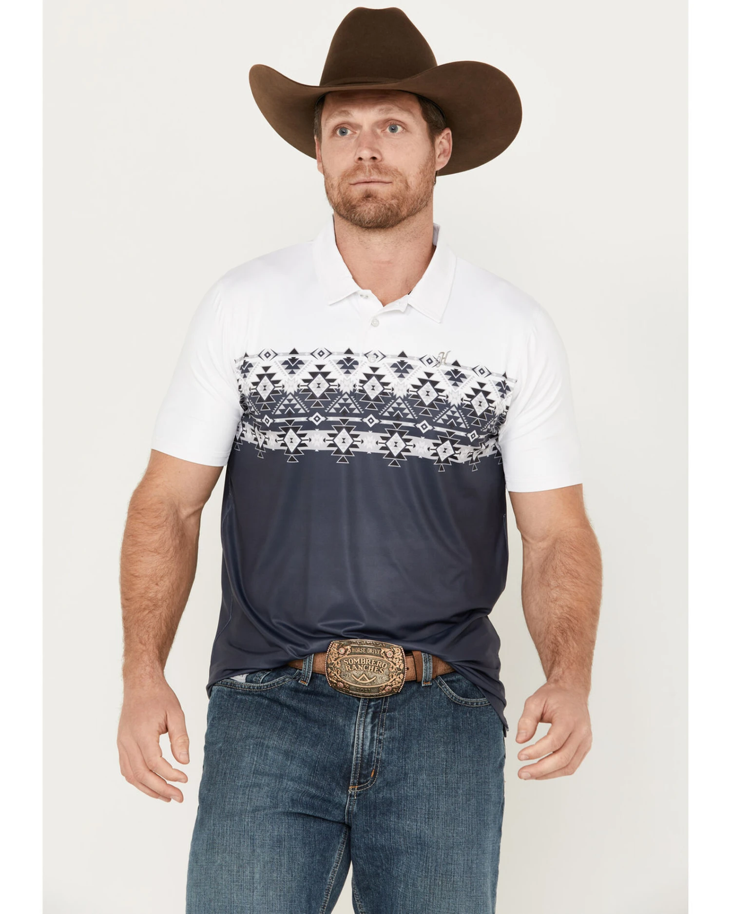 Hooey Men's Weekender Border Polo 3 Hooey Men's Weekender Border Polo