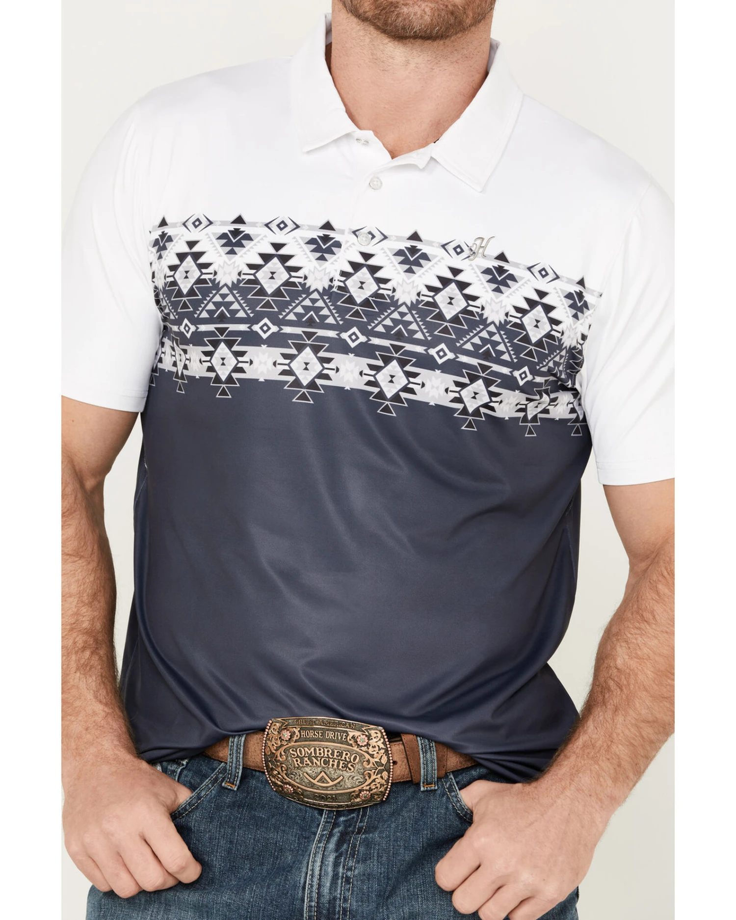 Hooey Men's Weekender Border Polo 5 Hooey Men's Weekender Border Polo - Image 3