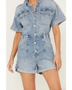 Free People Women's Marci Denim Shortall 8 Free People Women's Marci Denim Shortall -Cowboy Wear Shop 2000388004 414 P3